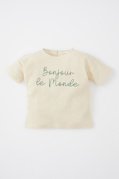 DeFacto Baby Girl - Crew Neck Printed Short Sleeve T-Shirt B9622a524sp