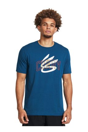 Under Armour Mavi Petrol Erkek Bisiklet Yaka Bol Kesim T Shirt 1383382 426 Curry Champ Mindset Tee Fiyat Yorumlar Trendyol