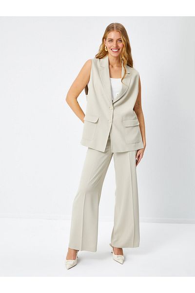 Faik Sönmez Woven Vest with Side Tape Detail 68719