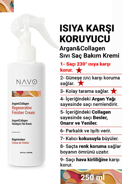 NAVO PROFESSIONAL HAIR CARE بلسم سائل مغذي ومصلح للحماية من الحرارة والشمس با...