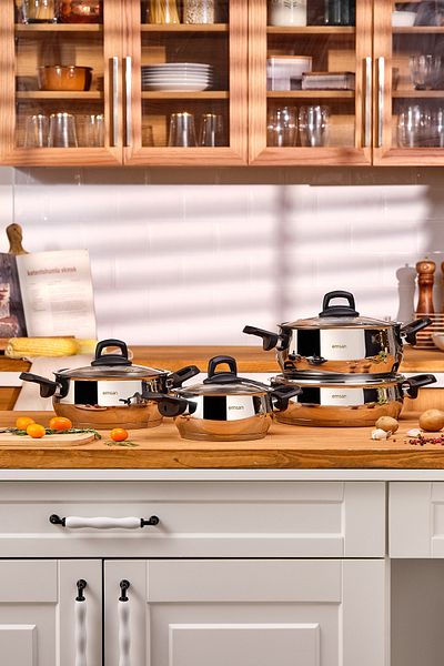 Emsan Aren 8 Piece Steel Pot Set