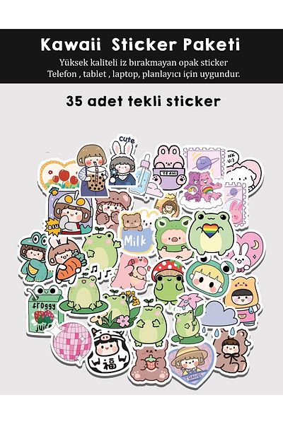 Planet Butik Kawaii Sticker Pack of 35