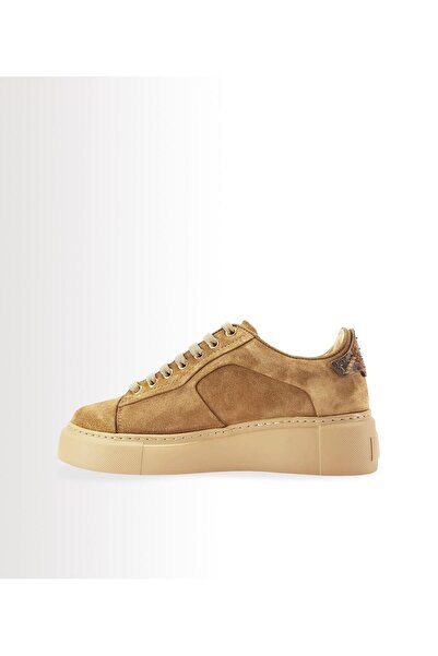 Purde's Puera Women's XL Extralight® Sole Snake Leather Detailed Suede Leather Sneakers (TABA)