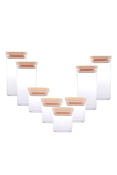 Emsan Arya 8-Piece Storage Container Square Yellow