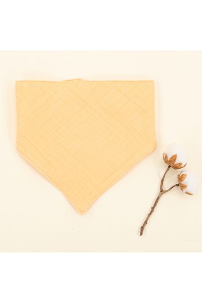 Yunikobaby Drooling Bib - Teether - Pacifier Strap - Four Layer Muslin - Salmon