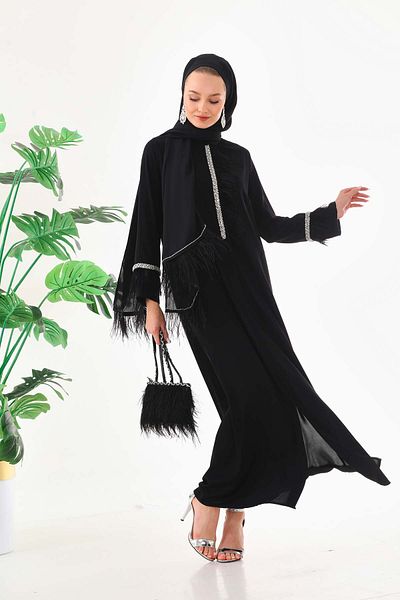 AGH Değerli Hediyeler Lux și stil Ferace Dubai mătase Alara Ferace Hijab îmbrăcăminte exterioară