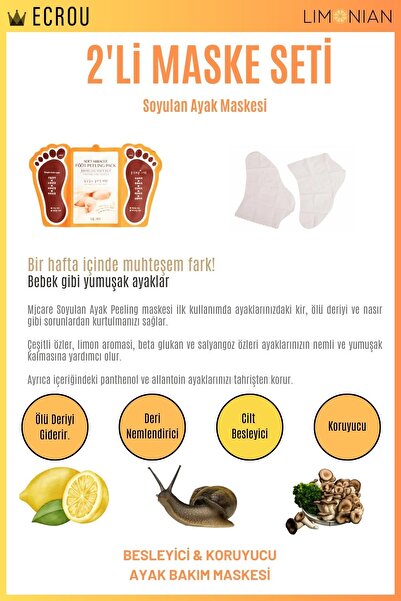 Mjcare Soyulan Ayak Peeling Maskesi 2 Lı