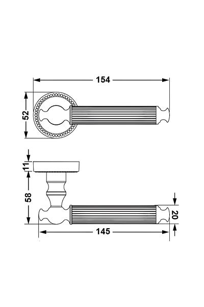Hafele BRAND CALISTO YALE CHROME DOOR HANDLE