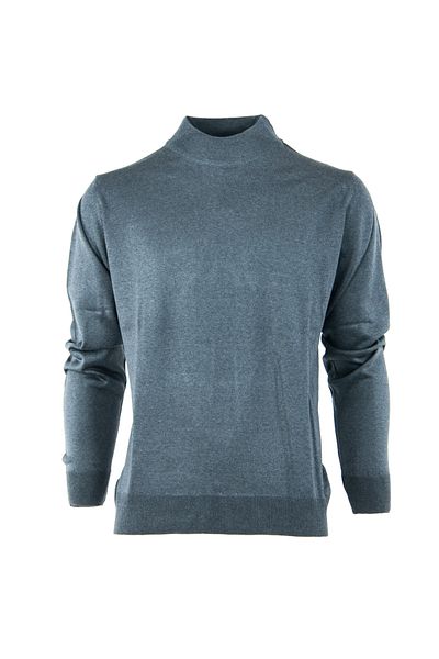 Oppland Pulover pentru bărbați, tricotat de lână, de sezon, clasic, cu jumătate de gât țesut, tricotat strâns, cu croiala relaxată.
