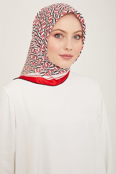 Armine Μεταξωτό Φουλάρι ARMINE 9149D - Τσίλι