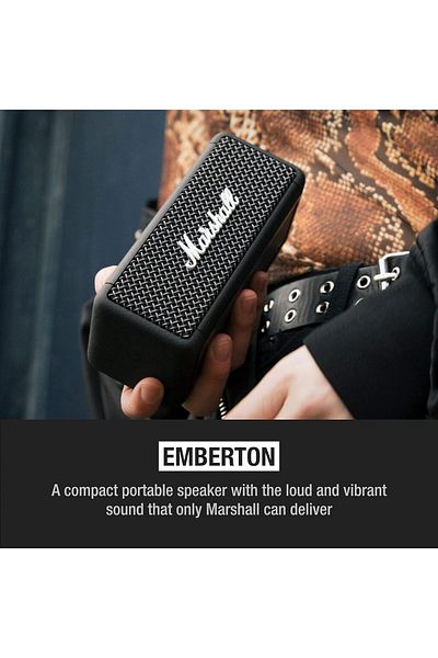Marshall Emberton Black Bluetooth Portable Speaker