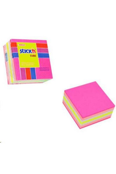 Gıpta Stickn Cube Block Note Paper Neon Mix-a 50x50 Mm 4 Colors 250 Sheets
