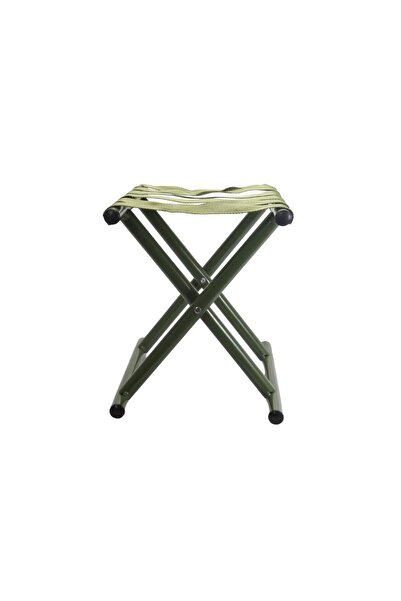 T.Concept Dekoratif Rahat Konforlu Katlanabilir Metal Kamp Taburesi