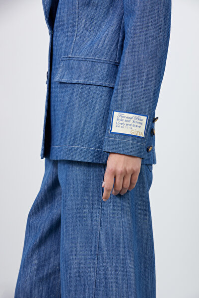 GİZİA Manşet Detaylı Denim Ceket
