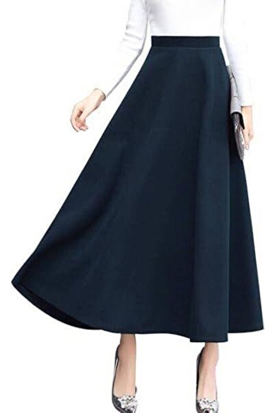 MODAALFABE Fusta evazată Hijab Puff Scuba de mărime mare