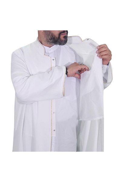 Akıncı Tekstil Judge Collar Cube Bone - Yellow Piping