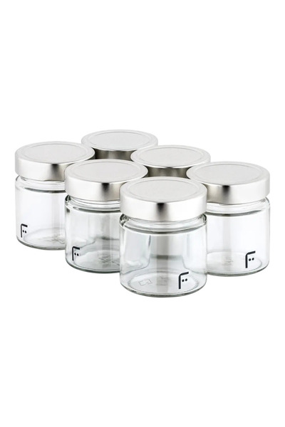 Fakir White Pasteur Glass Jar 6 Pieces 0-2 L 2 Years
