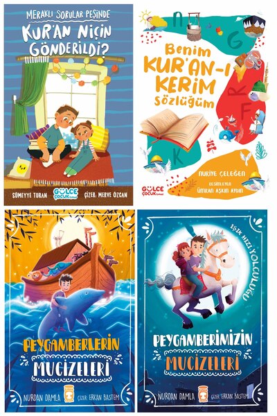 Gülce Kitap Dinimi Öğreniyorum 4 Kitap Set Kur'an Niçin Gönderildi - Benim Kur'an-ı Kerim Sözlüğüm