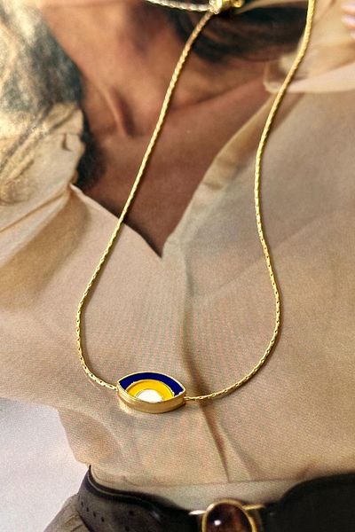 Trendy Butik نموذج العين قلادة سلسلة رقيقة