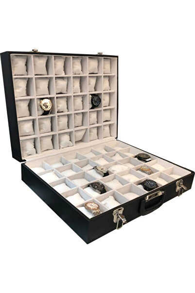 STAND MARKET Saat Çantası 60'lı Siyah Içi Beyaz