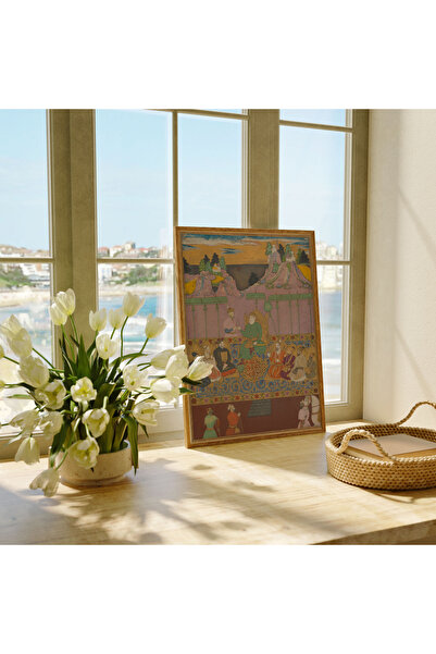 Pegziz Kamal Muhammad Minyatür Çizim Sanatı Dekoratif Poster 60x90cm.