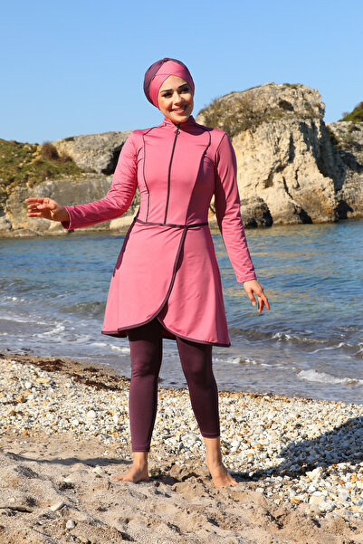 SEBOTEKS Pareo Model Design Κλειστό Μαγιό Hijab με Καλσόν 2230