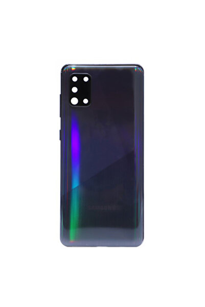 Teknonet Samsung Galaxy A31 Uyumlu Kamera Camlı Batarya Kapağı - Siyah