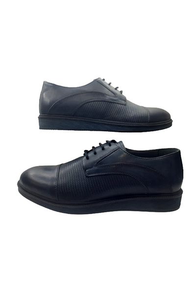 Golden Γνήσιο δέρμα Navy Blue-Lace-Up Casual Stylish Ανδρικά Παπούτσια gldn2010