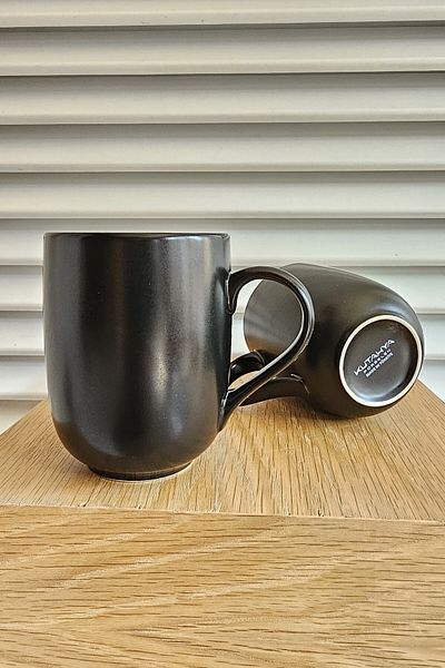 Kütahya Porselen Lbt Matte Black Cup Mug 350cc 6 Pieces
