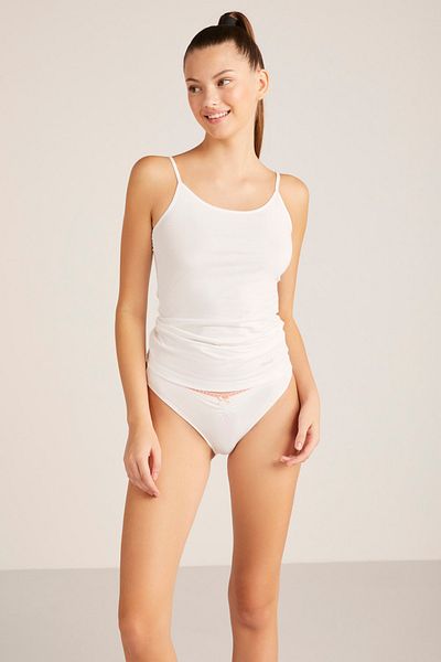 Kom Basic Top Undershirt 0406362 Cotton Modal Lycra with Rope Strap