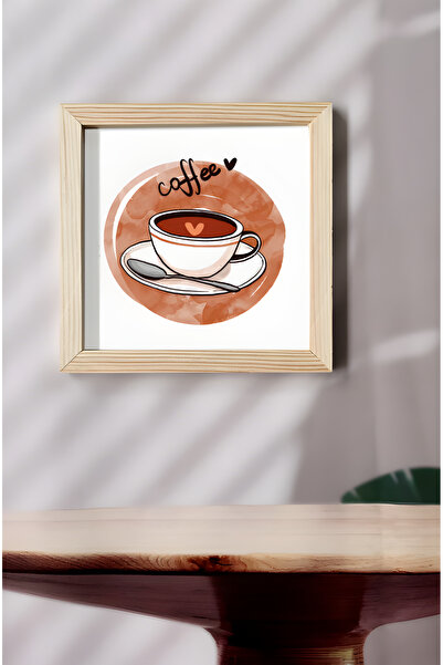 TRENDPOSTER Slika u modernom drvenom okviru sa temom kafe, 30x30