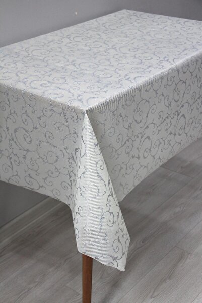 DDHOME Non-Slip PVC Wipeable Oilcloth Tablecloth 005-GRİŞAL