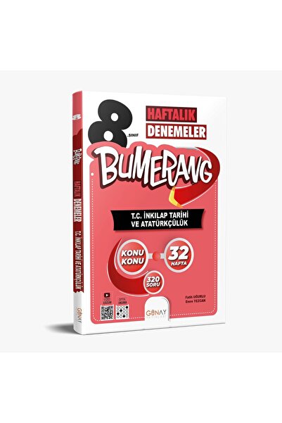Günay Yayıncılık GÜNAY YAYINLARI 8. SINIF LGS BUMERANG 32 HAFTALIK İNKILAP TA...