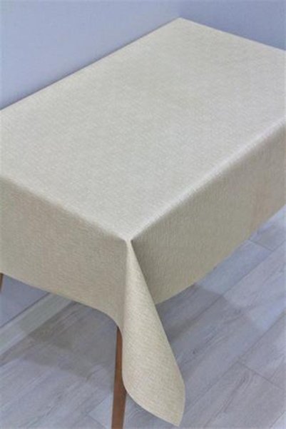 DDHOME Fiber Lined Wipeable Oilcloth Tablecloth Beige - 141-a