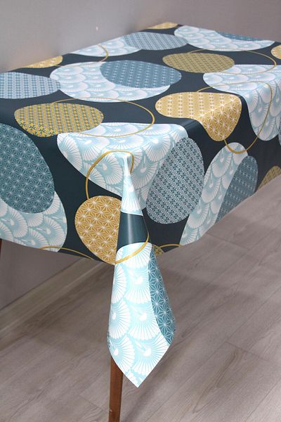 DDHOME Lined Erasable PVC Oilcloth Tablecloth 8268-1