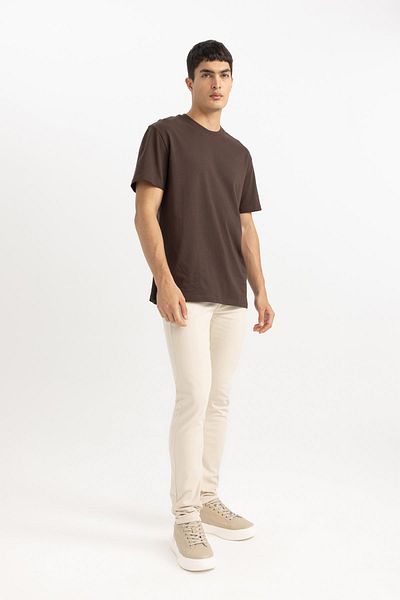 DeFacto Gabardine Chino Canvas-Hose, schmale Passform, schmale Passform, schmales Bein mit Taschen, B2089ax24sp
