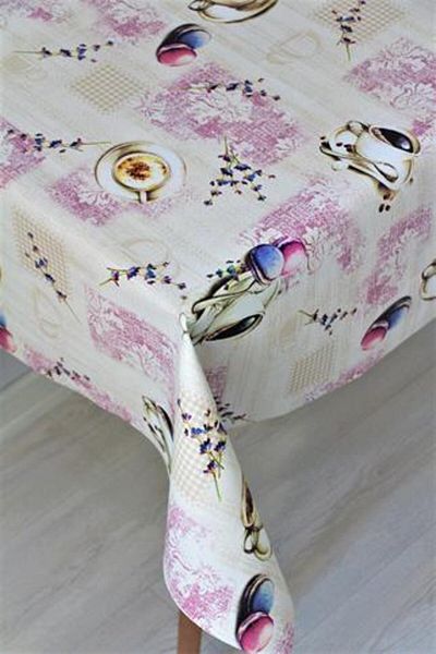 DDHOME Fiber Lined Wipeable PVC Oilcloth Tablecloth - 1108-1pmb