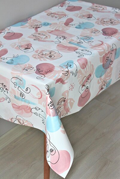 DedeEvTekstil Față de masă din pânză uleioasă din PVC, căptușită cu fibre, boemă