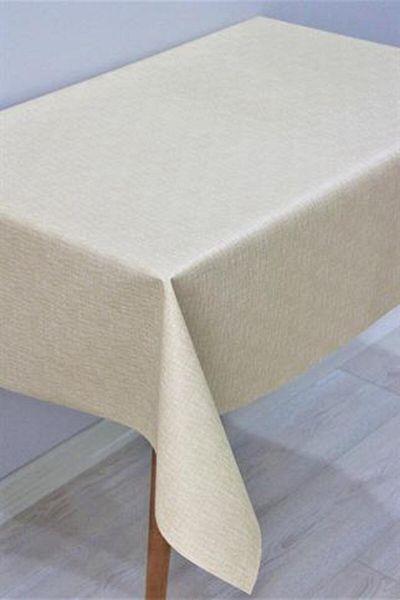 DDHOME Fiber Lined Wipeable Oilcloth Tablecloth Beige - 141-a