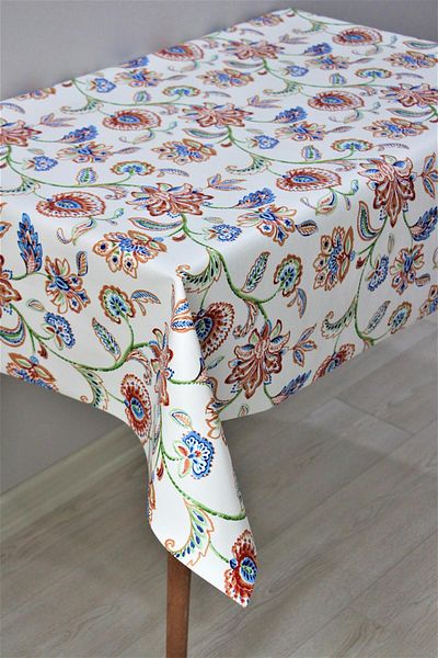 DedeEvTekstil Erasable Pvc Oilcloth Tablecloth - Fiber Lined, 1196-2 Cross Stitch