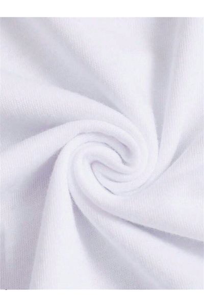 Jose Clothing Μπλουζάκι Unisex Λευκό εμπριμέ από οργανικό βαμβάκι Oversize με κοντό μανίκι