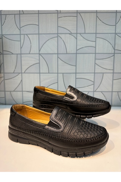 Anıl Ayakkabı Castle 42744 Жіночі чорні ортопедичні балетки з принтом із нату...