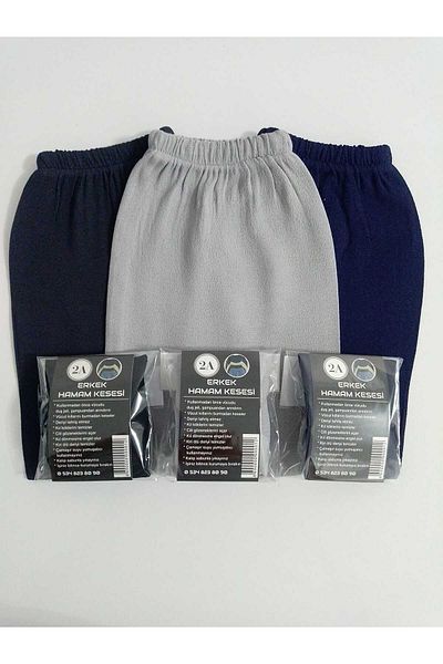 2A Men's 3-Piece Bath Bag# Bath Scrub# Cellulite Pouch# Dead Skin Extermination Pouch