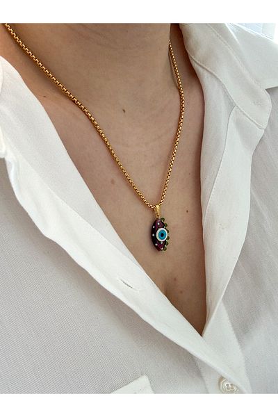 CHARMLUCKY Murano eye evil eye necklace