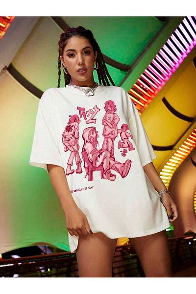 Jose Clothing Μπλουζάκι Unisex Oversize από οργανικό βαμβάκι με λευκή στάμπα - κοντομάνικο