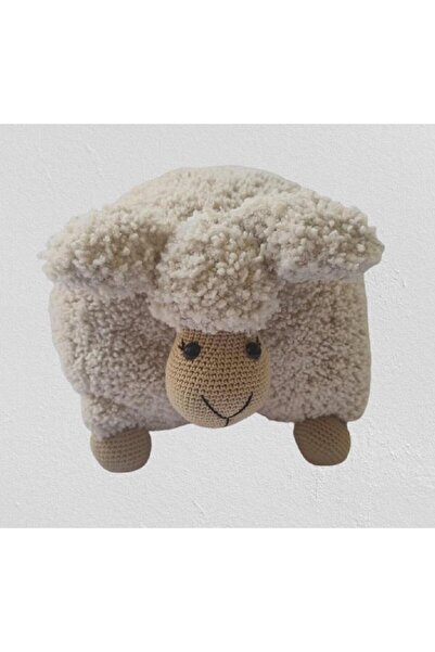 OYUNCAKPARK Sütlü Kahve Pofuduk Kuzu Yastık Amigurumi Organik Oyuncak