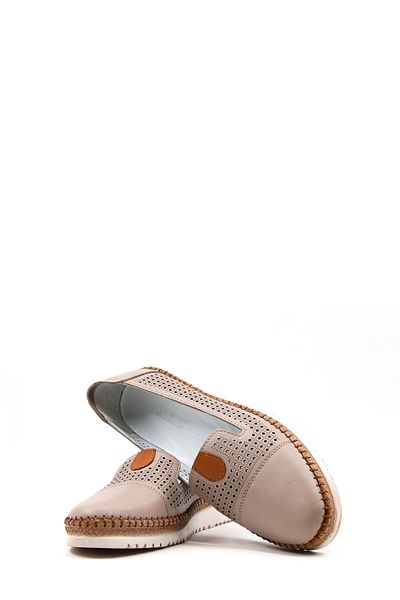 Ayakkabıhane Inside and Outside Genuine Leather Mink Women's Style Casual Shoes AH081392615106