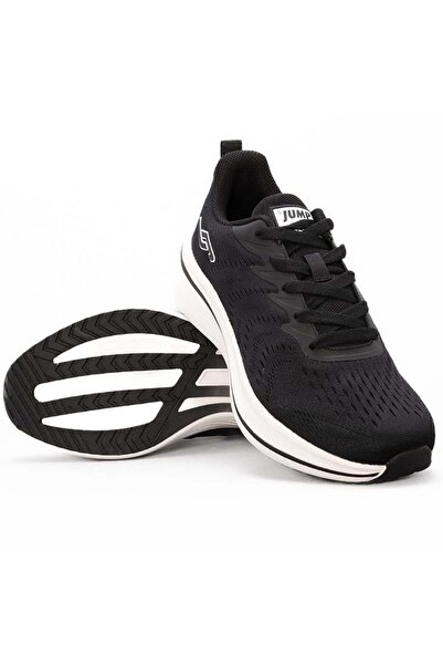 Jump 29771 Мъжки черно-бели ортопедични спортни обувки с връзки от мемори пяна