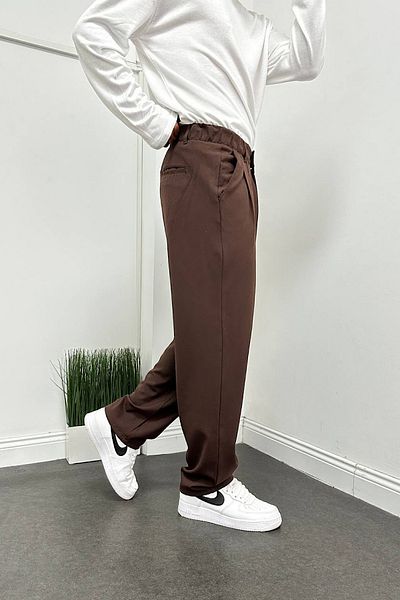 BDRMAN Baggy Coffee Color Comfortable Fit Pleated pants