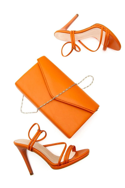 DARUGA طقم أحذية وحقائب صيفية بكعب رفيع للسيدات